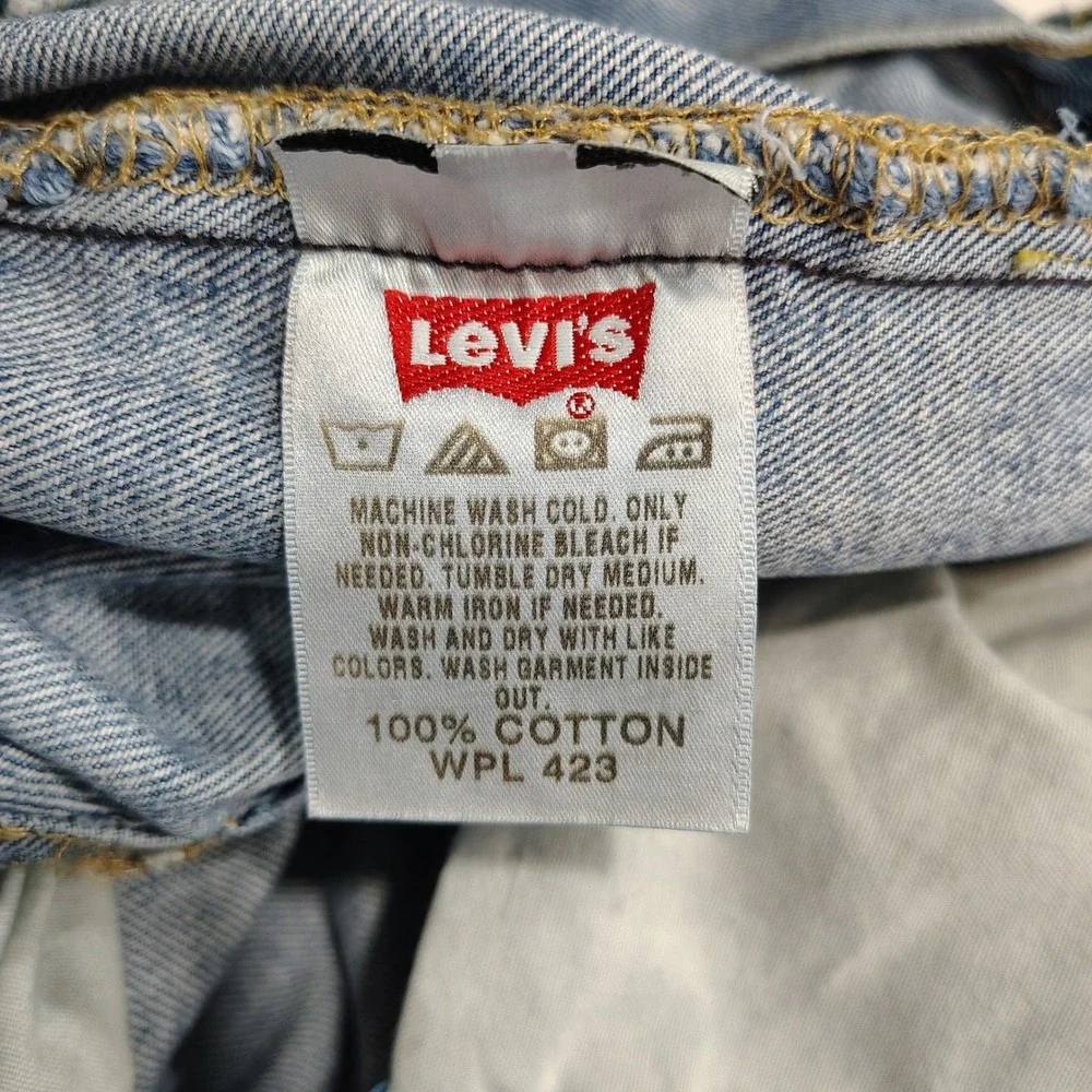 Levi's 501 Original Fit Jeans Men 34x30 Light Wash Blue Straight Streetwear 2008